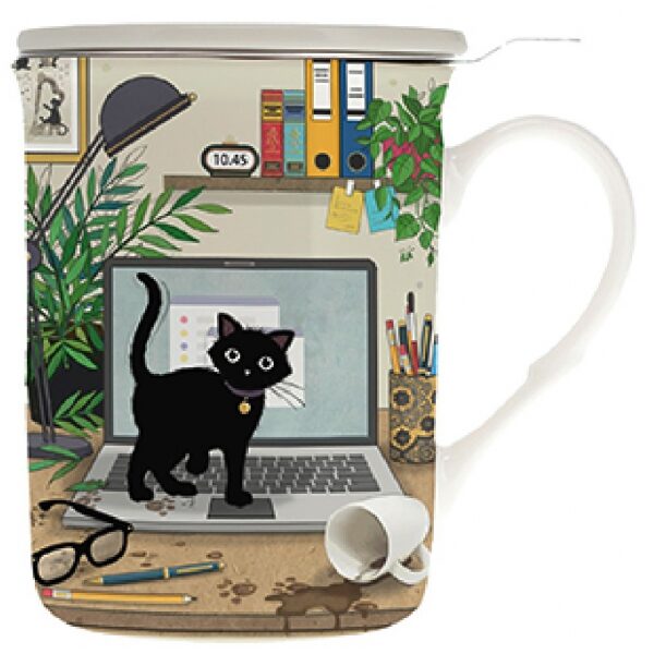 Bug Art Caneca Chá XL 435ml com Infusor e Tampa