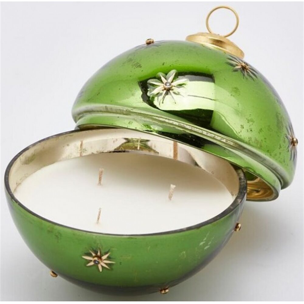 Vela Bola de Natal 13cm verde