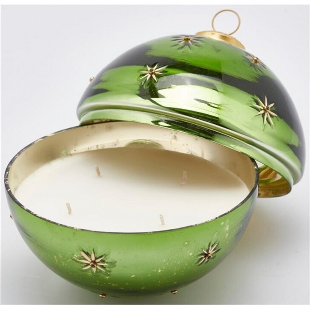 Vela Bola de Natal 18cm verde