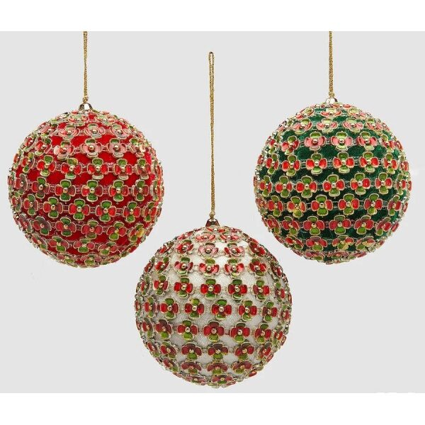 Bolas Natal c/flores