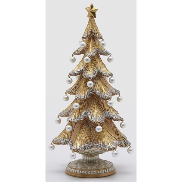 Pinheiro dourado c/pé 36cm