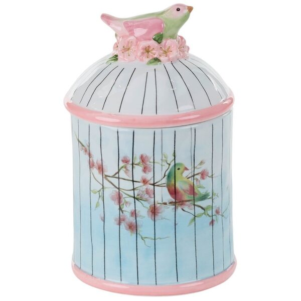 Pote Passarinho azul/rosa 21cm