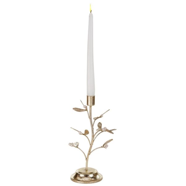 Castiçal  ramo de visco 25,5cm