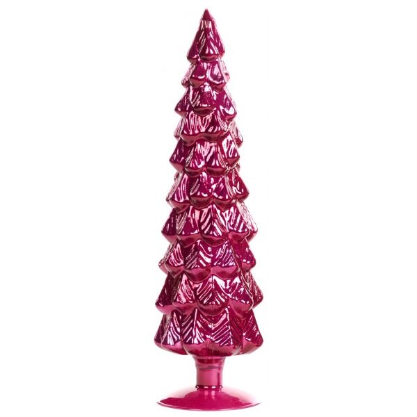 Arvore em vidro rosa grande