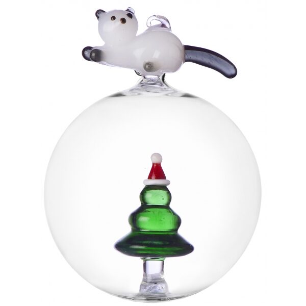 Bola c/Gato e Arvore Natal