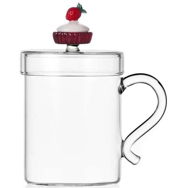 Caneca Strawberry cake c/tampa