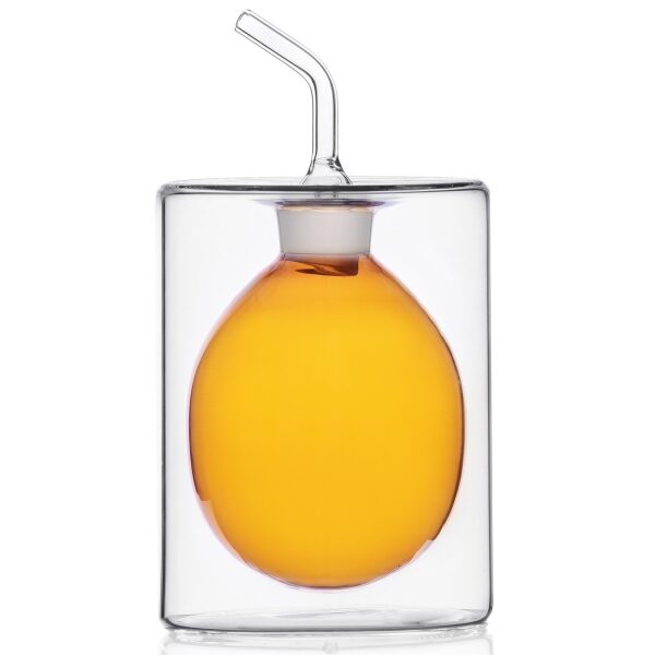 Galheteiro Cilindro Parede Dupla ambar 150ml