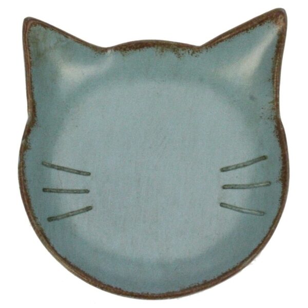 Prato Gato Turquesa 9,5x11x3,5cm