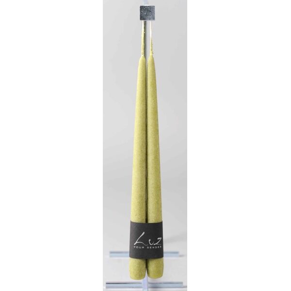 Vela Verde Azeitona 30cm x 2.5 cm conj.2