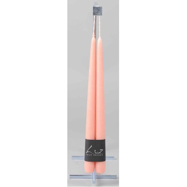 Vela Rosa pessego 30cm x 2.5 cm conj.2