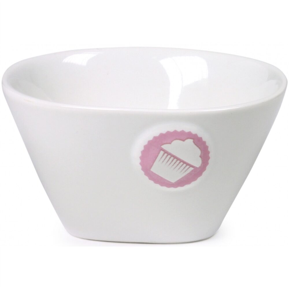 Lilys Cup Cake - Taça branca logo rosa Ø9,5cm