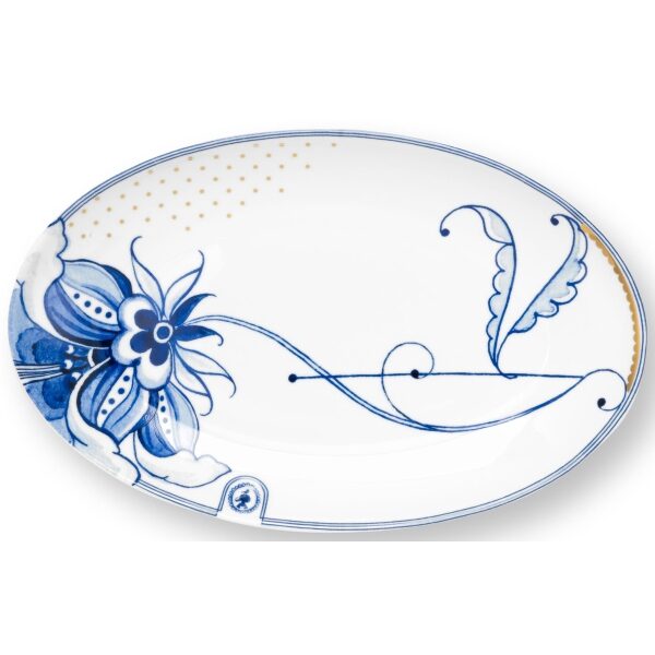 PiP & Blue Bird Prato Oval Branco 25.5x16.5cm