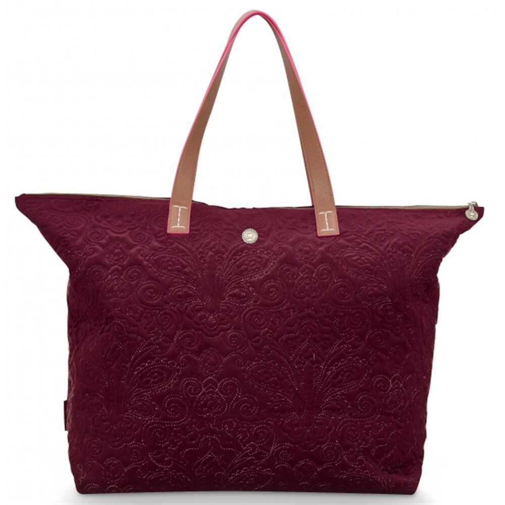 PiP Studio Saco Tote Veludo Days Vermelho 66x20x44cm