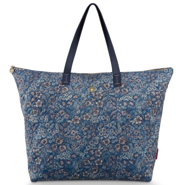 PiP Saco Tote Quilted L Tilda Daisy Dreams Azul 66x20x44cm