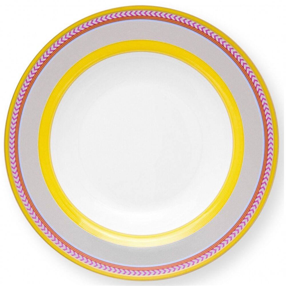 PiP Chique Prato Sopa Riscas Amarelo 23.5cm