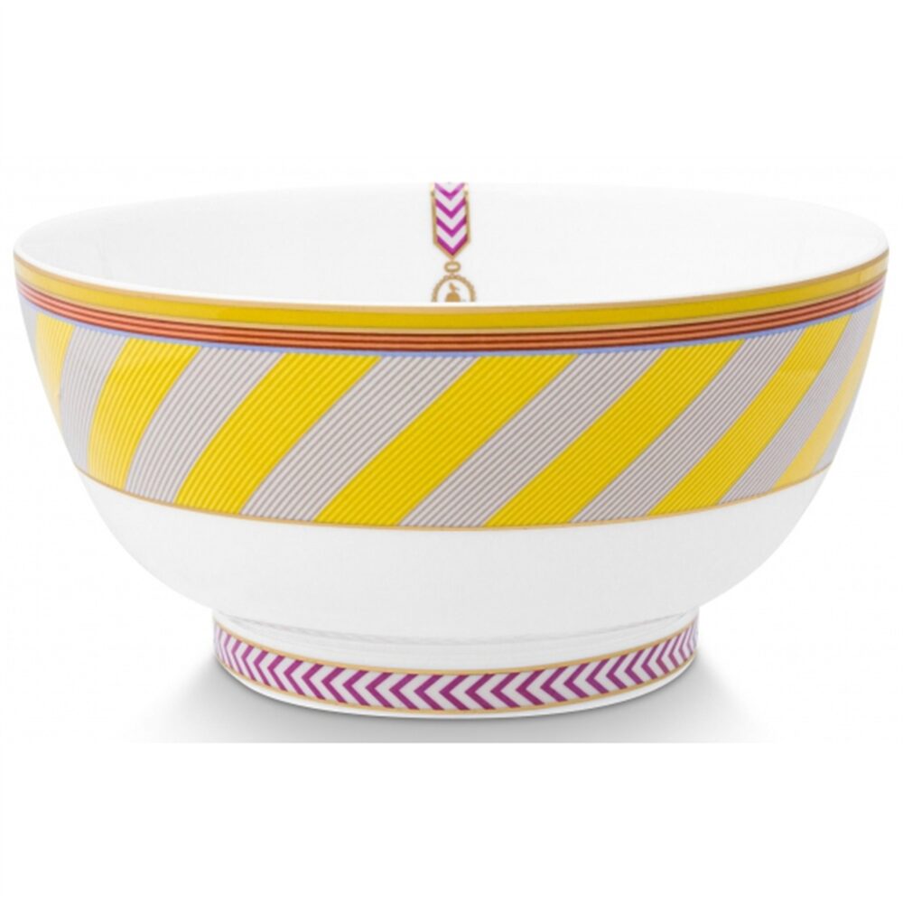 PiP Chique Taça Riscas Amarelo 18cm
