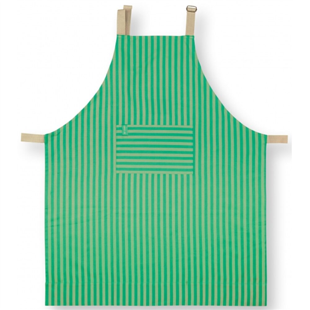Pip Studio Avental Riscas Verde 72x89.5cm