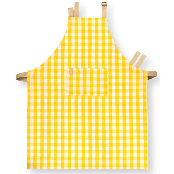 PiP Studio Avental Xadrês Amarelo 72x89.5cm