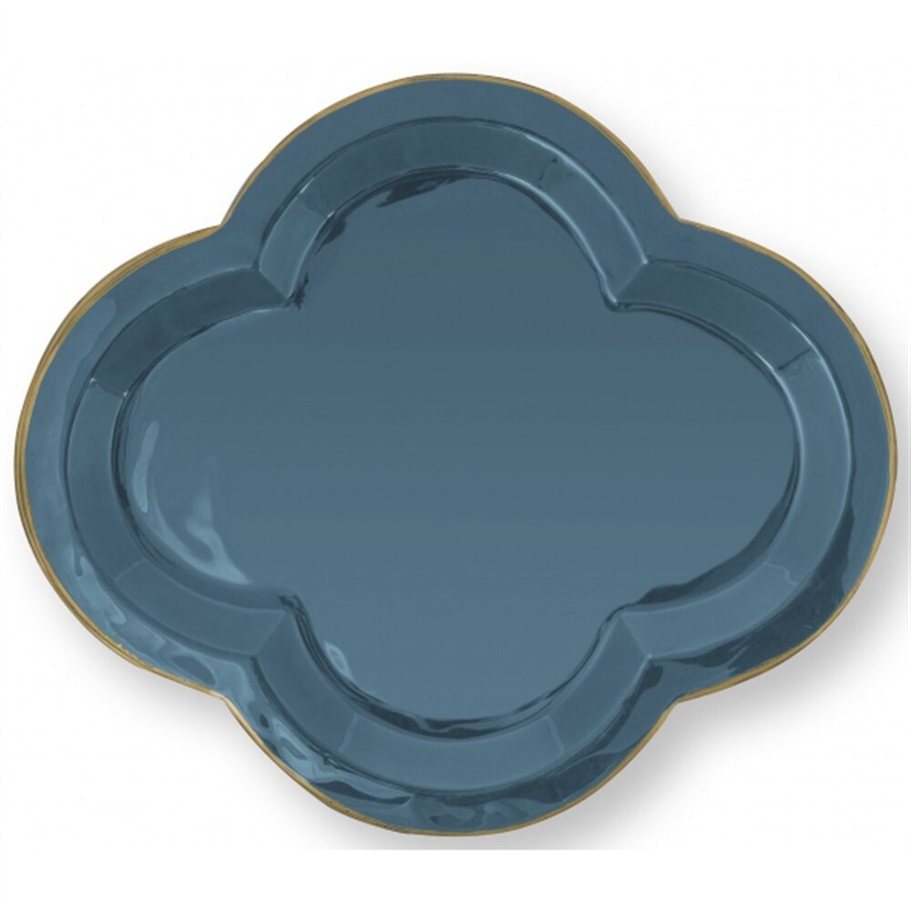 PiP Studio Travessa Metal Fancy Grande Azul Escuro 31x36cm