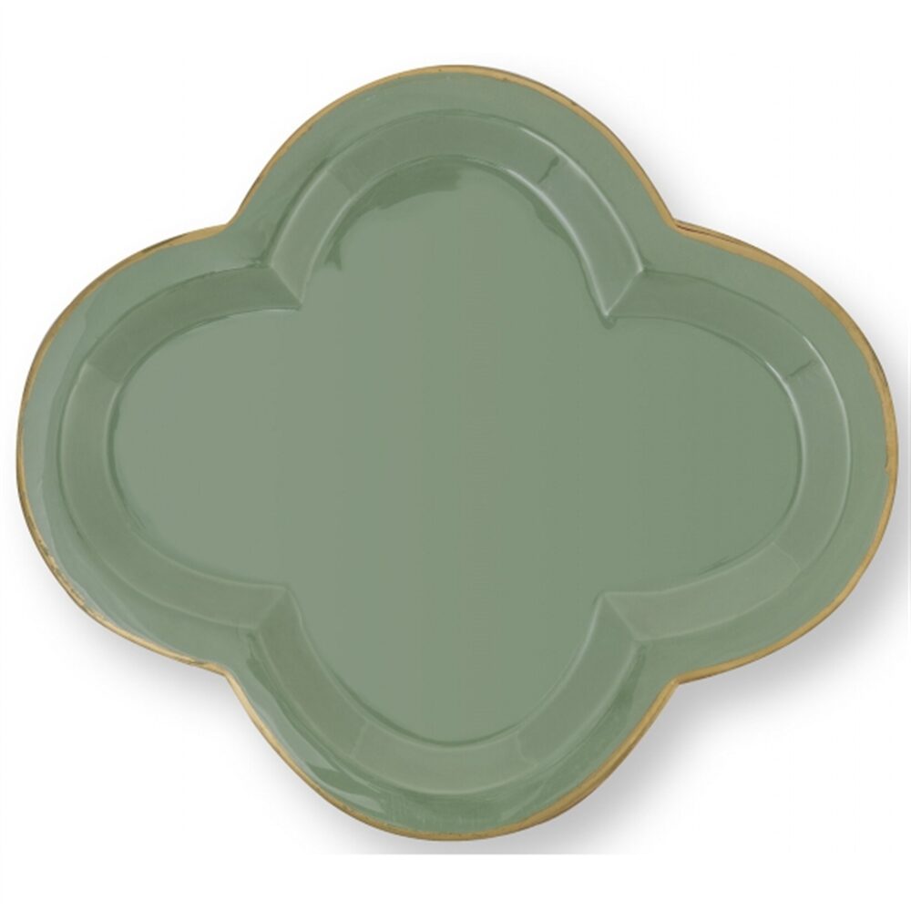 PiP Studio Travessa Metal Fancy Pequena Verde 26x30cm