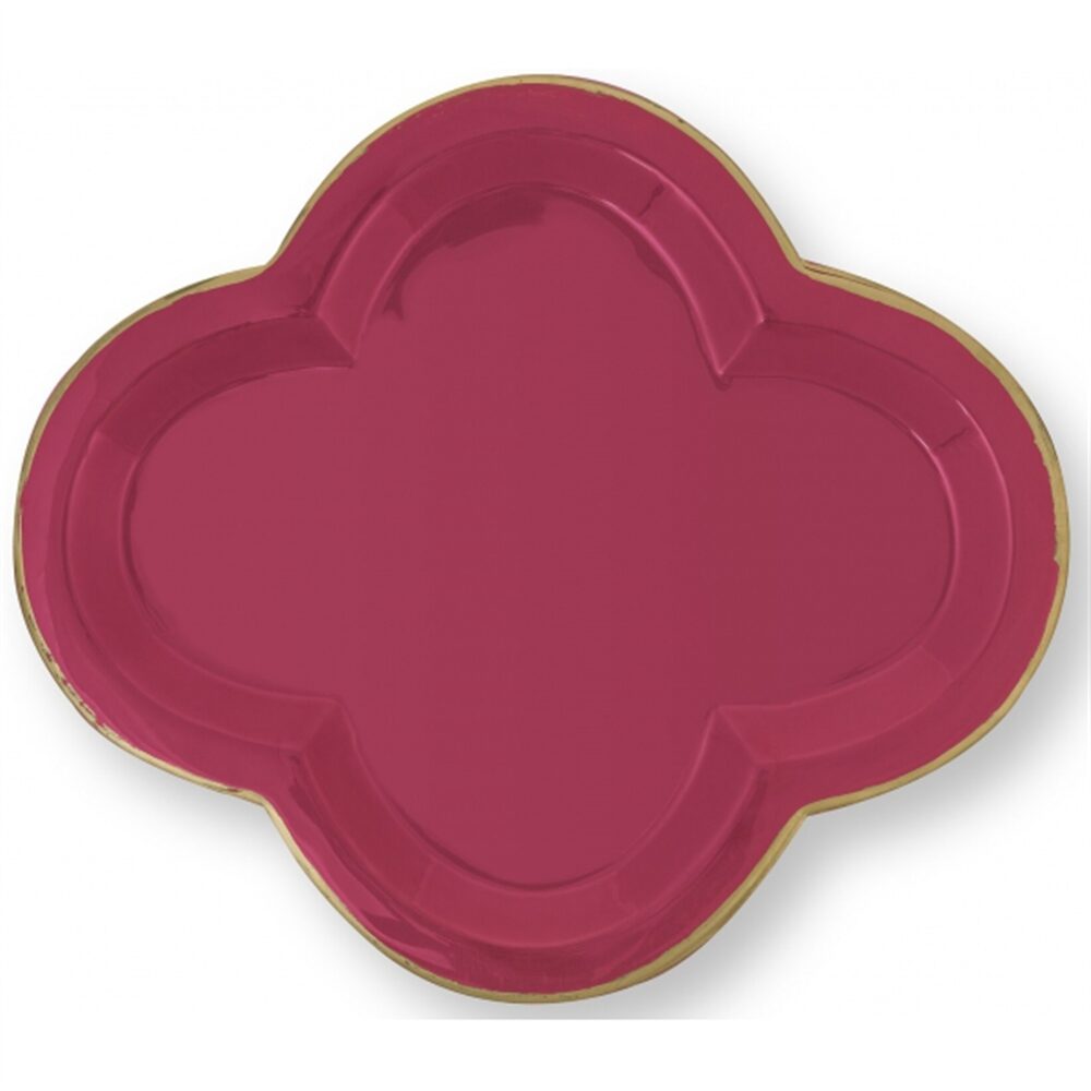 PiP Studio Travessa Metal Fancy Pequena Rosa 26x30cm