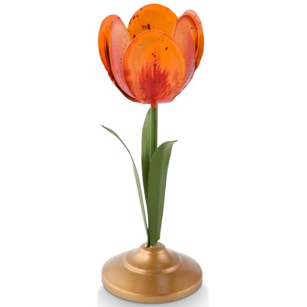 PiP Castiçal Metal Tulipa Laranja 21cm