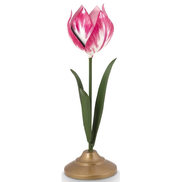 PiP Castiçal Metal Tulipa Rosa 26cm