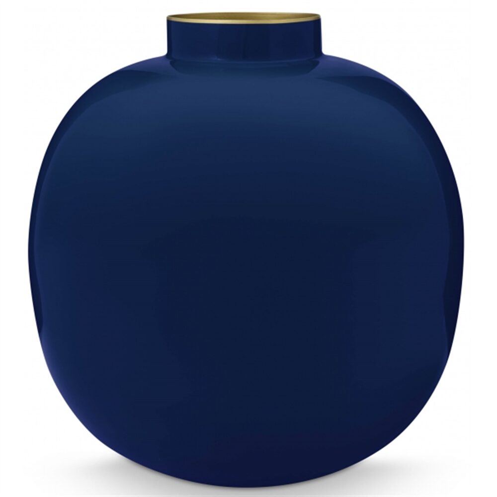 PiP Vaso metal Azul 23cm