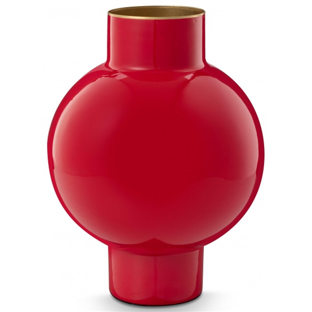 PiP Vaso Metal Pequeno Vermelho 18x24cm