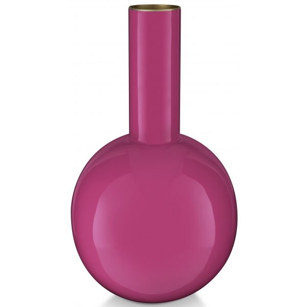 PiP Studio Vaso Metal S Rosa Brilhante 15x26cm