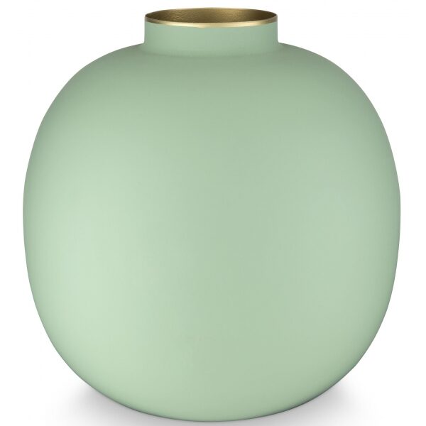 PiP Studio Vaso Metal Matt Verde Brilho 23cm