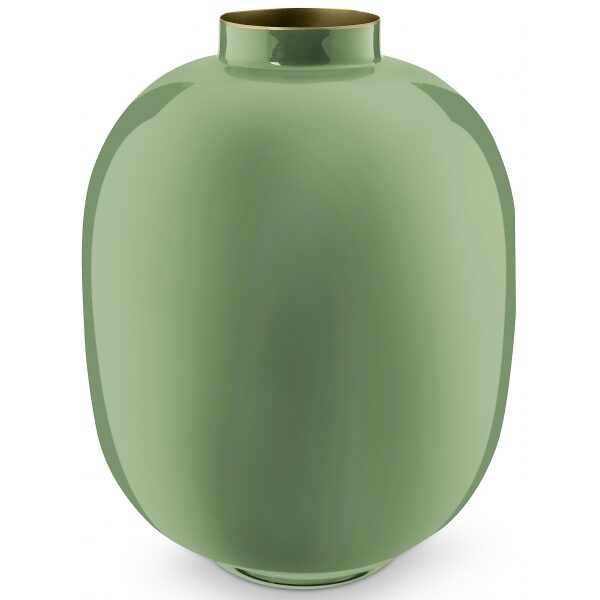 PiP Studio Vaso Metal Verde Brilho 32cm