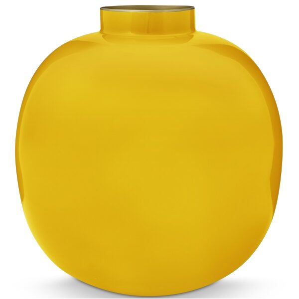 PiP Studio Vaso Metal Amarelo 23cm