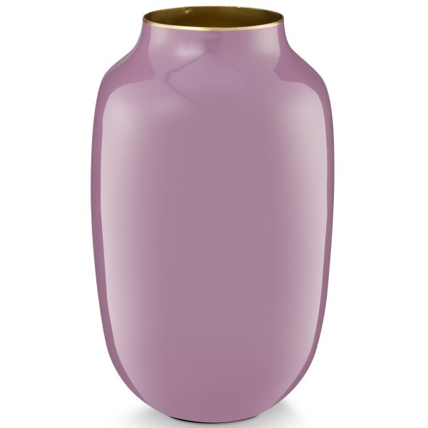 PiP Studio Vaso Metal Oval Lilás 30cm