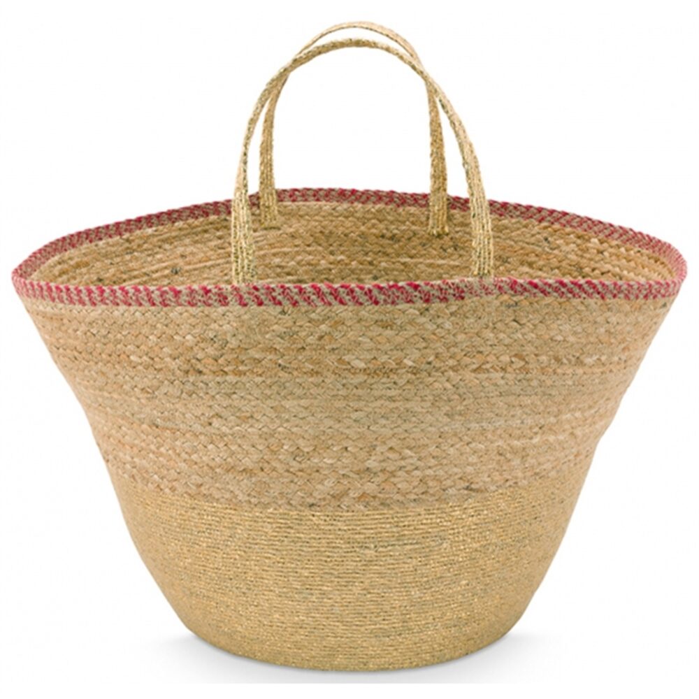 PiP Studio Cesto em Algas Douradas com pegas 30/47x32cm