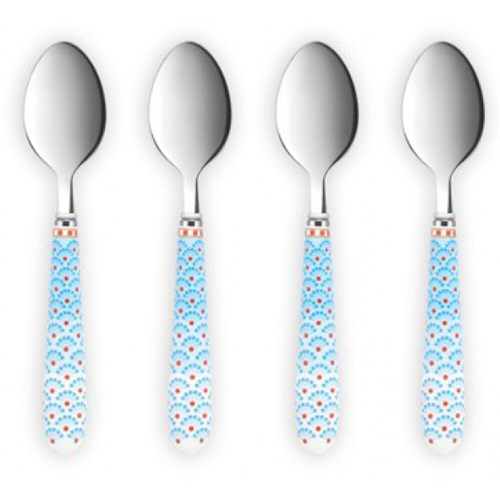 PiP Studio Floral Set/4 Colheres de Chá Azul