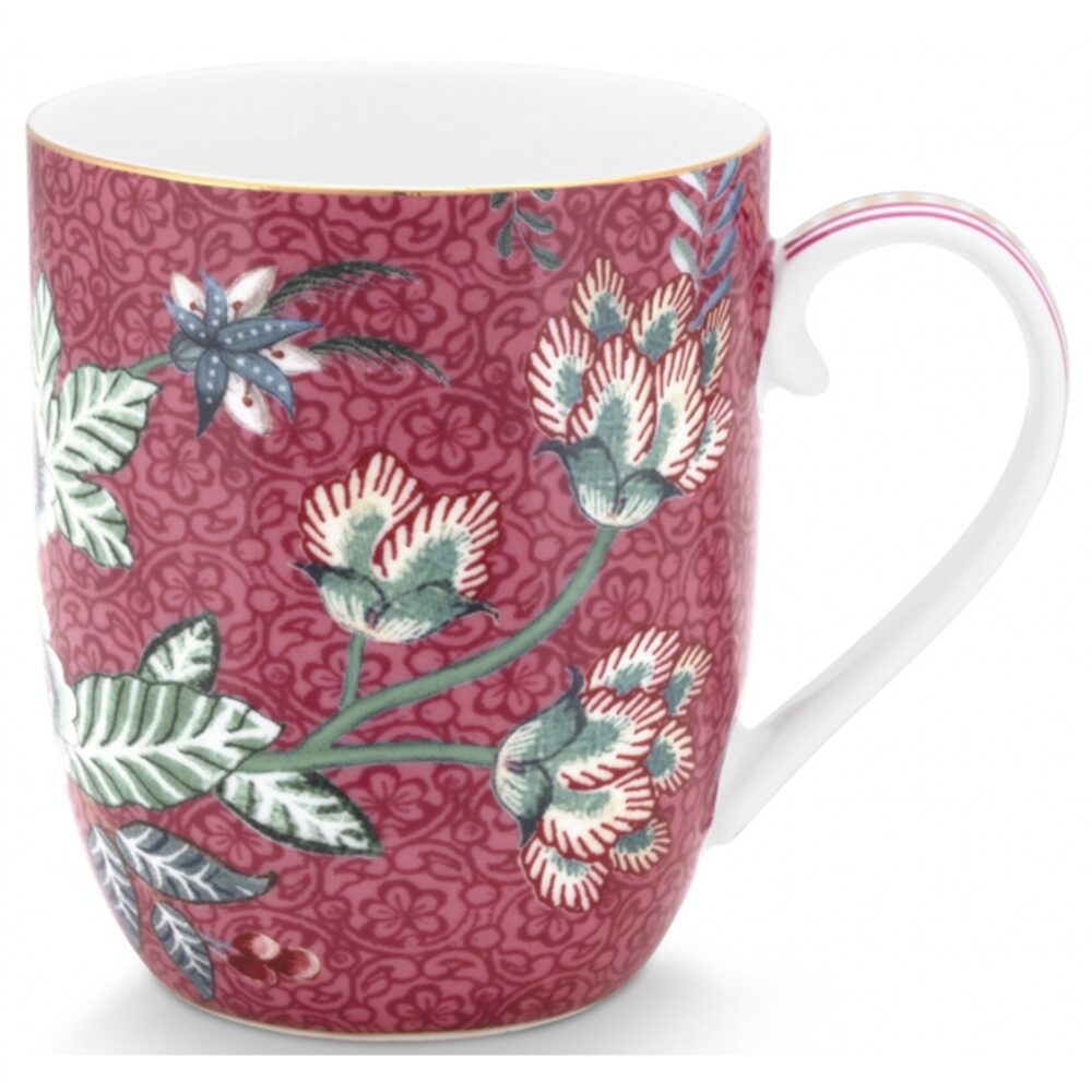PiP Studio Flower Festival Caneca Peq Rosa Escuro 145ml