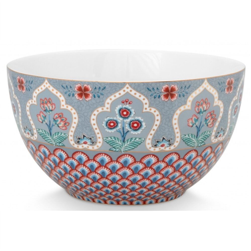 PiP Studio Flower Festival Scallop Deco Taça Azul Claro 18cm