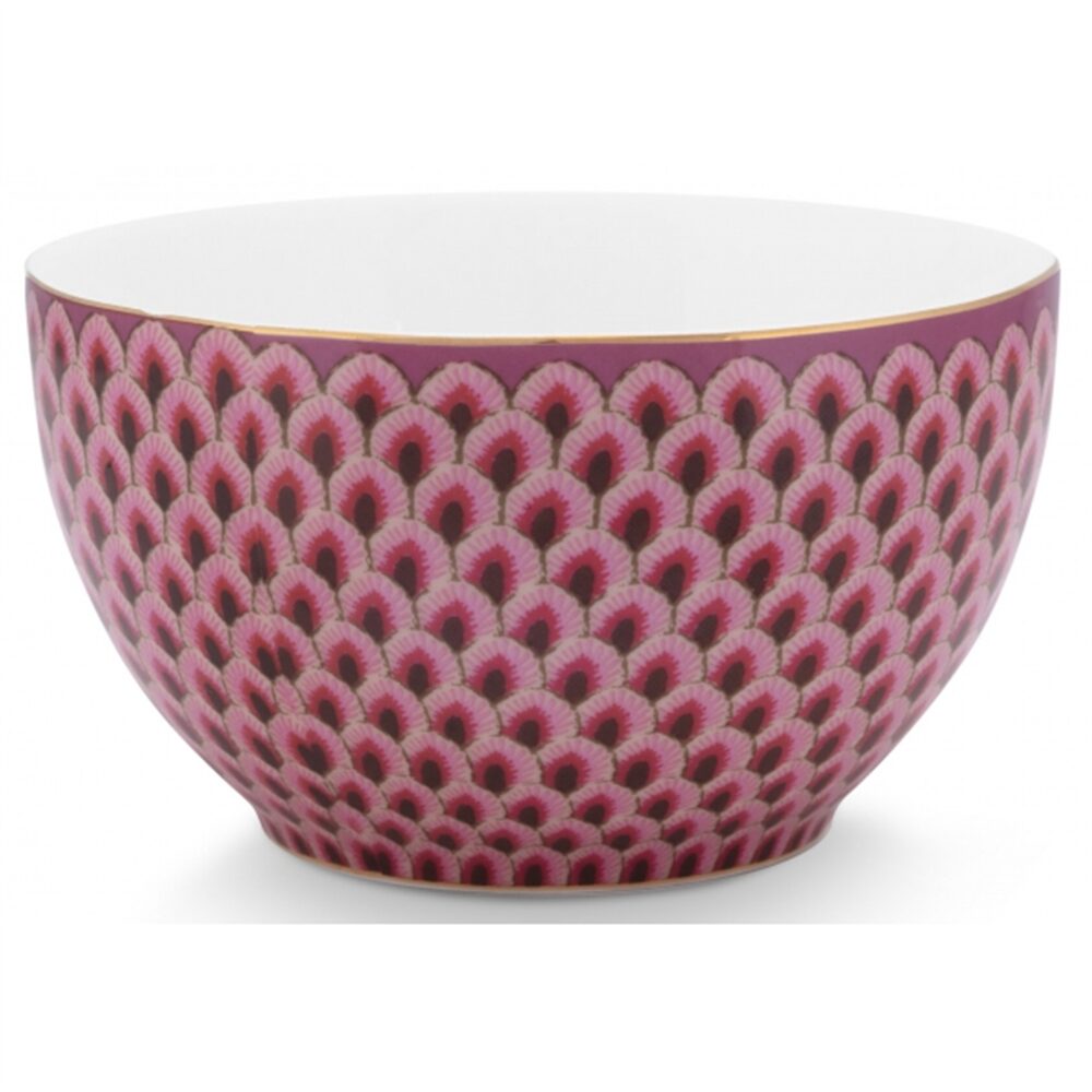 PiP Studio Flower Festival Scallop Taça Rosa Escuro 9.5cm