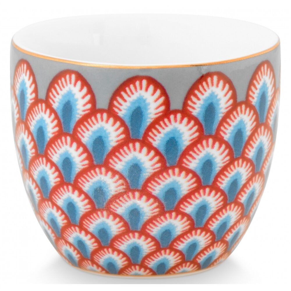 PiP Studio Flower Festival Scallop Copo Ovos Vermelho-Azul C