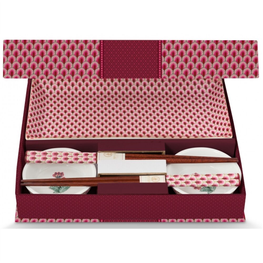 PiP Studio Conjunto Sushi Oriental Flower Festival Rosa Escu