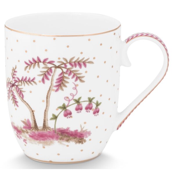 PiP Studio Jolie Caneca 145ml Dots Gold Rosa