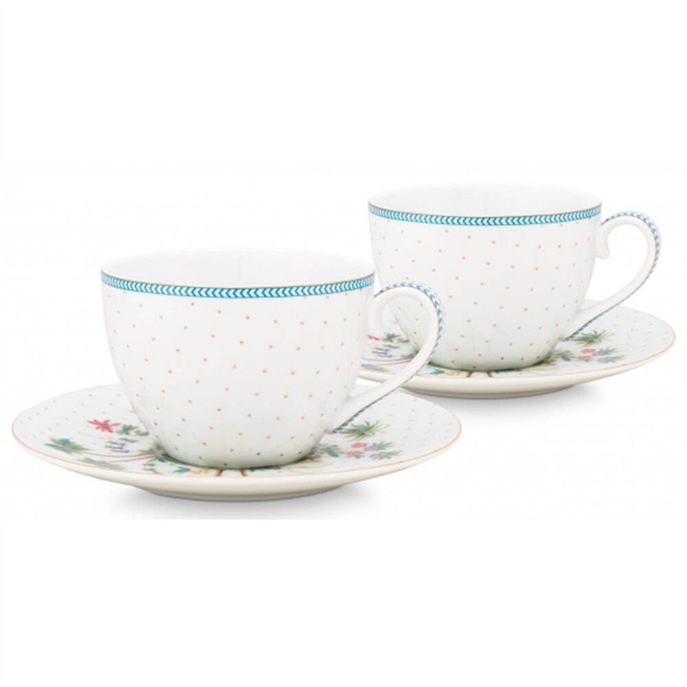 PiP Studio Jolie Conj.2 Chavenas Capucinoa Dots Ouro 280ml