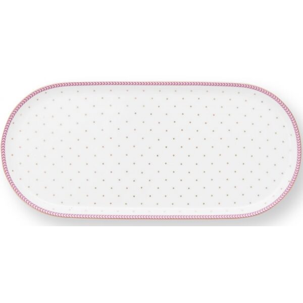 PiP Studio Jolie Travessa Dots Gold Rosa 25x12cm