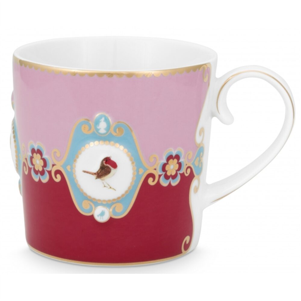 PiP Love Birds Medallion Caneca Vermelho - Rosa 150ml