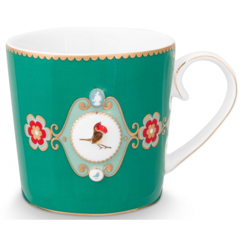 Pip Love Birds Caneca peq Medallion Esmeralda 150ml