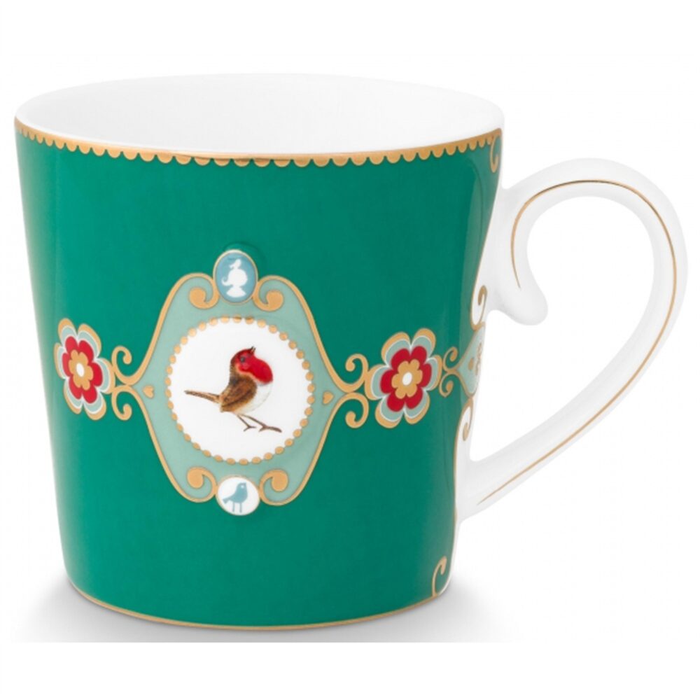 Pip Love Birds Caneca Gr Medallion Esmeralda 250ml