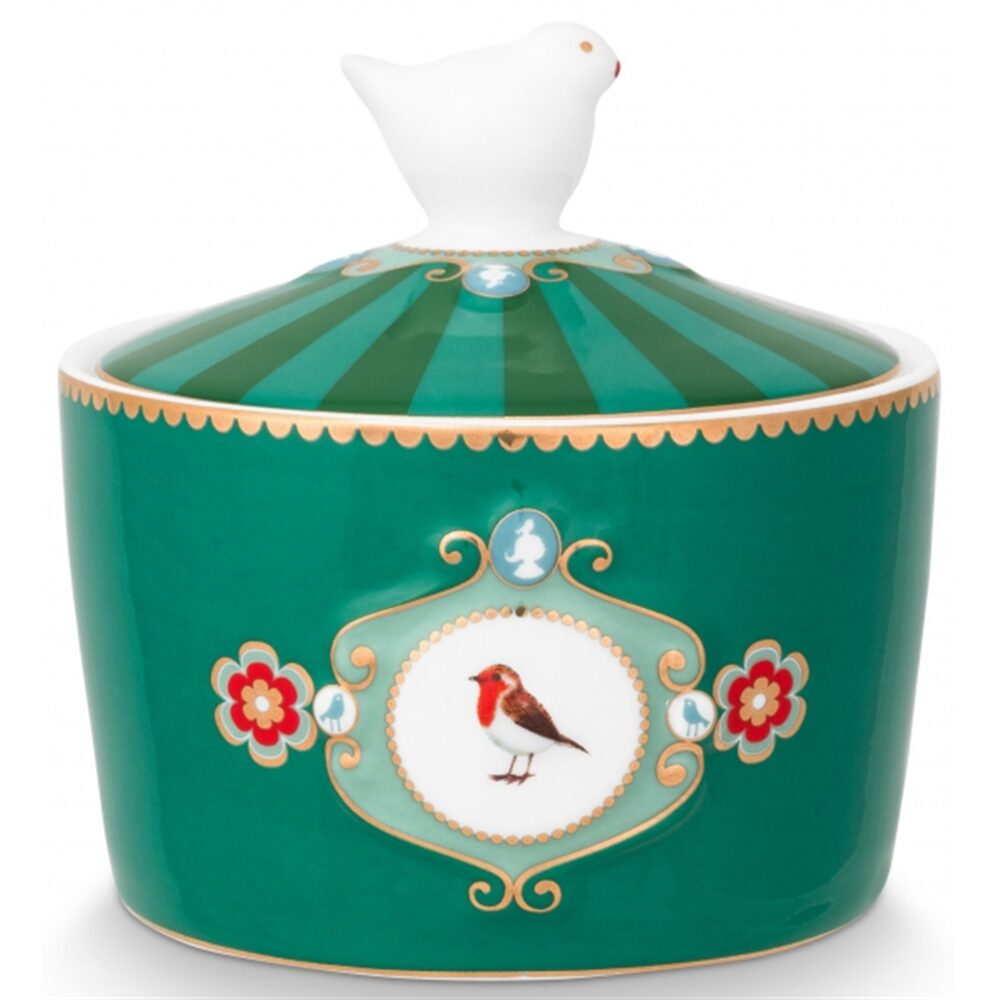 Pip Love Birds Açucareiro Medallion Esmeralda-Verde 300ml