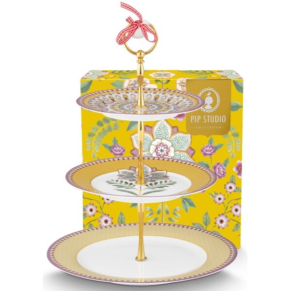 Pip Lily&Lotus Prato Bolos 3Andares Amarelo