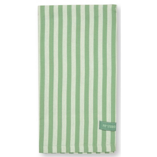 Pip Lily&Lotus Conj 2Toalhas de Chá Riscas Verde Claro 65x65
